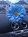 Price comparison product image Car Vase with Gerbera Car Flower-for any Car! (13cm Baby Blue Gerbera)