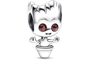 BEEUVIP Charmes Animaux personnages vie pour Bracelets - Charms de Perles ajourées en Argent Sterling 925, charmes de Coeur d'amour pour Bracelets et Colliers pour Femmes Filles