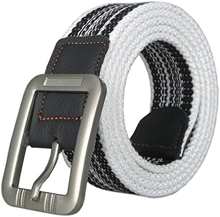 Canvas Belt,Military Style,Woven Webbing Cotton Jeans Belt for Men and Women