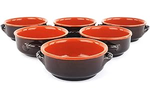 NUOVA COLÌ Set 6 TEGAMI Artigianali in Terracotta - 6 Ciotole con Manici - Ø 14cm - by Colì