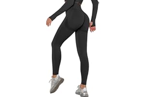 Zhiaek Mallas Deporte Mujer Push Up Leggins Deportivos Mujer Cintura Alta Pantalones Yoga Elástico Opaco Mayas Deportivas Control de Barriga para Yoga Running Fitness Training