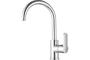 ONECE Küchenarmatur mit 360° schwenkbar Auslauf, Wasserhahn Hochdruck Armatur Küche Mischbatterie Einhebelmischer Spültischarmatur, klassisches Design, Chrom