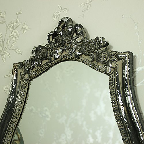 Kunstvolles Vintage grau rose & Band Wandspiegel - 2