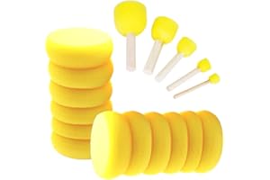 Anyasen spugne per dipingere 17 Pezzi Round Craft spugne spazzole rotonde per spazzole Set di spazzole per Spazzole pennelli a spugna per pittura pittura artigianato ceramica argilla uso