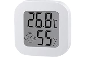 CalmGeek Termometro Digital Casa Higrometro Digital Termometro, Mini Termómetro Interior del Higrómetro con Temperatura -10 ℃-70 ℃ (14 ℉-158 ℉) y Humedad 10% RH Sensor