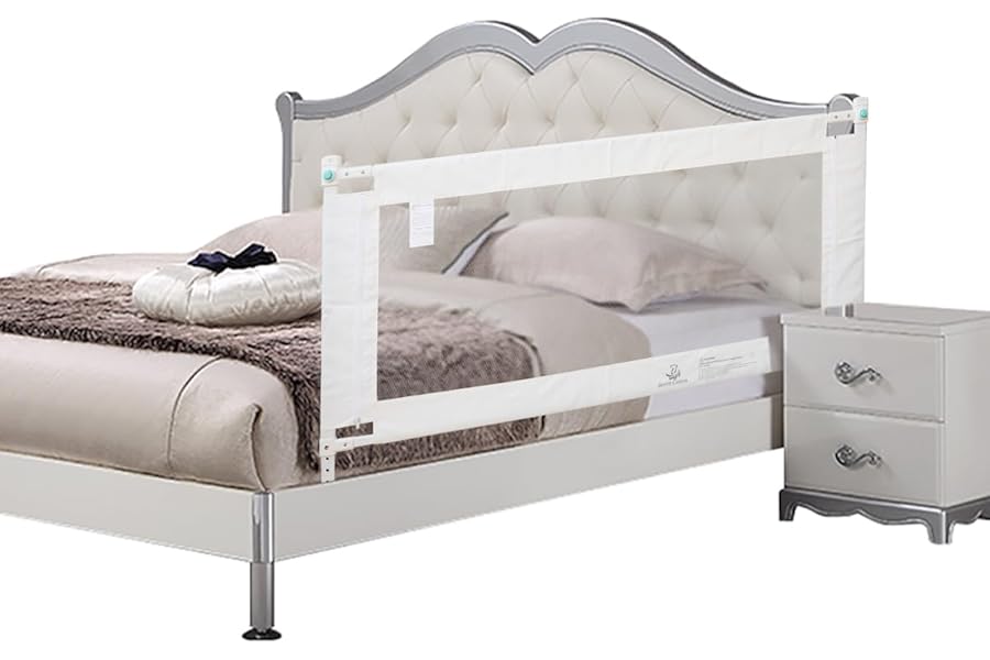 Bed Rails for Toddlers Bed Guard for Double beds 180cm Guard Rail for Kids Safety Bed Rail for King / Super King Beds Baby Rail for Single bed Extra Tall Sleep Rail Bed Bumbers Bed Fence 1 Side