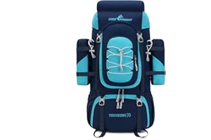 Bseash 70L (65+5) Waterproof Hiking Camping Backpack with Rain Cover, Outdoor Sport Travel Daypack for Climbing Touring
