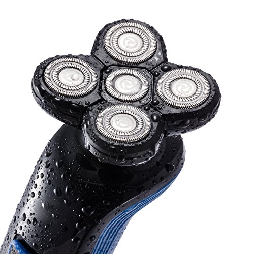 Samoleus Rasierer für Männer, Akku 5 Leiter Wasserdichter Rotationsrasierer, Elektrorasierer Rasierer für den kahlen Kopf und Gesicht rasieren (Rasierer für Männer) - 5