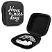 Produktbild kwmobile Tasche für In-Ear Kopfhörer - Case Hardcase Schutztasche Earphone Cover Schutzhülle - Headphone Etui Have a nice day Design