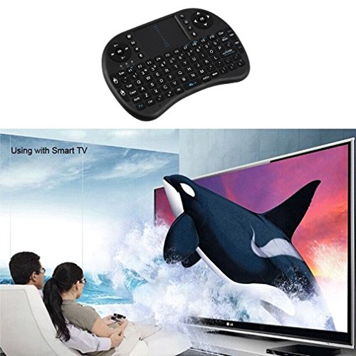 Hintergrundbeleuchtung Mini drahtlose Tastatur 2.4Ghz Schnurlose Tastatur mit Touchpad Maus Wireless Backlit Keyboard mit wiederaufladbare Batterie für Android tv box, Smart TV, Raspberry pi, HTPC, Mini PC, Google Smart TV, Linux, Windows, Mac - 6
