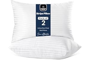 SK MERCHANDISE 2 Pack Hotel Quality Pillows Bounce Back Side Sleeper Bed Pillow High Resilience & Anti Dust Mite Premium Hollowfibre Filled Hotel Pillows Pack of 2