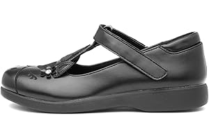 Walkright Fiz Kids Black Unicorn School Shoe