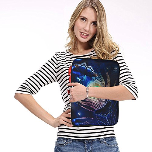 DCCN Laptoph  lle Neopren Notebook Sleeve mit Griff f  r 15 Zoll 15 6 Zoll Laptop Notebook Netbook MacBook Ultrabook