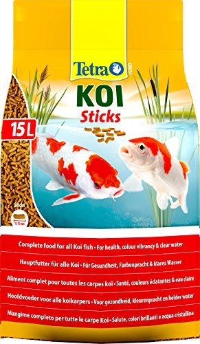 Tetra Pond Koi Sticks, Complete Fish Food for All Koi Fish, 15 Litre