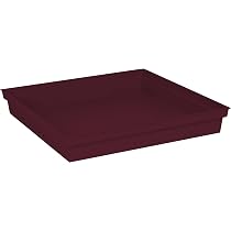 EDA Plastiques Toskana Pflanzkübel Quadratisch – Anthrazit, 32x32x32 Cm, 22 Liter, Für Drinnen & Draußen