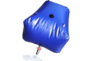 AMSXNOO QJSZMEI Réservoir d'eau Pliable, Grand Portable PVC Souple Capacité Poche à Eau Citerne Souple, Antifuite Plein Air Jardin Cuve Récupérateur Eau de Pluie avec Robinet de Arrosage Vidange