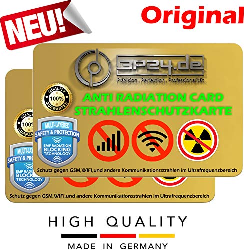 Preisvergleich Produktbild 2 X STRAHLENSCHUTZKARTE (Anti-Radiation) für WiFi, DECT, EMR, FUNKSIGNALE