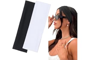 ‎BELEVO BELEVO Haarband Damen Sport,5cm - 7cm - 9cm Headbands Yoga Stirnband Antirutsch Hair Band Unisex Haarbänder für Fitness Laufen Exercise Gym (Schwarz, Weiß, Grau, Braun)
