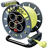 Masterplug OME25164SL-PX Rewind cord, 3000 W, 250 V, grau / Pistazien grün