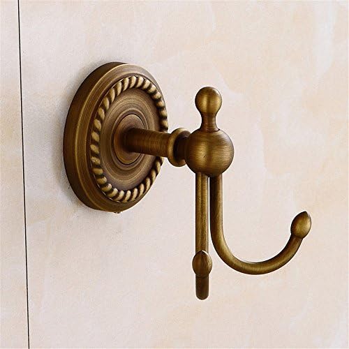 QINLEI European style retro pure copper towel rack, hardware bathroom pendant, bath towel rack, shelf,Copper hook