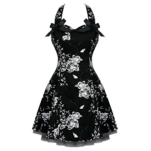 Hearts And Roses London Bastante Floral en blanco y negro Mini Partido