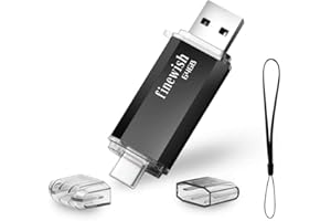 GEWEO Pamięć USB Type C 64 GB, 2 w 1 OTG USB 64 giga USB C Pen Drive 64GB na PC/Nowy MacBook/Tablet/Smartphone Huawei, Samsung, Oneplus (Czarny)
