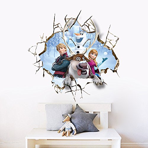 XXL 3D Sticker Eiskönigin Frozen Anna Kristoff Olaf - 3