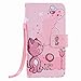 Price comparison product image Ougger For Samsung Galaxy J3 (2016) / J320 Case, Wallet Cover Card Slot Premium PU Leather Flip Case Magnetic Bumper Pouch Holster Stand-View Function, Cute Cat