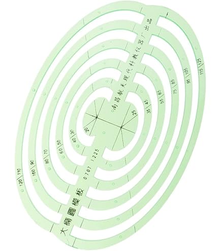Traceease Nested Oval Stencils Set - 4 DIY Templates For Quilting & Applique (2/4/6/8 Inches)