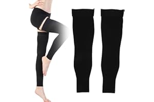 AGATIGE 1 Par de Medias de Compresión para la Pantorrilla para Hombre, 23-32mmHg Medias de Compresión sin Pies para el Tratamiento de Varices (M)