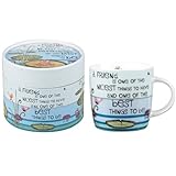 The Good Life - Taza en Caja de Metal, diseño de Rana con Texto en inglés sobre la Amistad