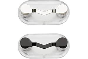 DAZZLUXE 2 Montature per Occhiali Magnetiche, Portaocchiali, Clip Magnetica per Occhiali, Portaocchiali, Portaocchiali in Vetro in Acciaio Inossidabile, Spilla Magnetica, Adatto a Tutti I Vestiti