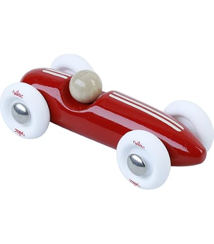 Vilac - Voiture en Bois Moit-moit Bleu - Grand modèle - Jouet Durable et intergénérationnel - fabriqué en France - idéal pour l'éveil des Enfants dès 2 Ans - Design Unique et