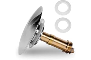 CHONPHAN Bathroom Pop Up Click Clack Chrome Sink Plug Stopper, Brass Waste Plug Sink Drain Plug for Wash basin Faucet Vessel Vanity Sink-66mm Cap