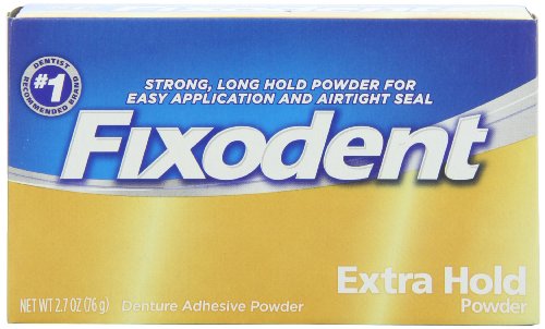 Fixodent Extra Hold Denture Adhesive Powder 2.7 Oz (Pack Of 4)