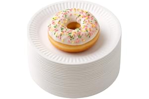 Pakomat Talerzyki papierowe 15cm 25 sztuk talerze jednorazowe, deserowe okrągłe, stabilne talerze z kartonu, naczynia imprezowe, przyjazne dla środowiska, talerze z kartonu, biodegradowalne