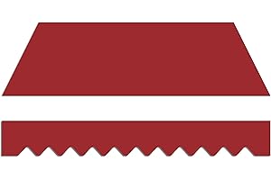 home Trends Preiswert Markisen Tuch Markisenbespannung Ersatzstoffe Diverse Farben Maße 4 x 3 m Markisenstoffen MIT Volant fertig genäht mit Umrandung P1026- Wein Rot