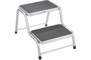 Berger | Marche-Pied Double pour Camping Car | Escabeau | Accès Caravane, Garage, Bateau | Tabouret en Acier 150 kg | Marche Pied | Escalier pour Caravane, Camping Car | Accessoire Camping Car