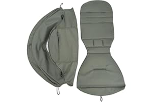 Colu Kid Auvent et coussin de siège pour poussette compatible avec Babyzen YOYO 2 et YOYO+, kit de remplacement d'accessoires pour poussette, tissu imperméable double couche (Olive Green)