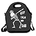 Produktbild Aoliaoyudonggha Skull Keep Calm and Dab Portable Lunch Tote Bags, Takeaway Lunch Box, Outdoor Travel Fashionable Handbag for Men Women Kids Girls
