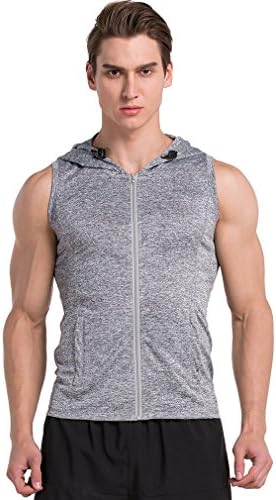 Willarde Men's Full-Zip Hooded Sleeveless Shirt
