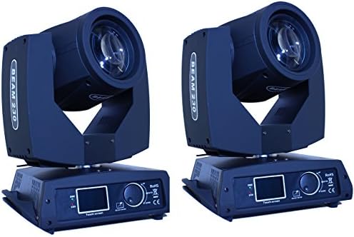Eshine 2Pic/Lot DMX 16/20 Channels Touch Screen 7R Sharpy Beam 230W Moving Head Stage Lighting For Wedding Christmas Birthday DJ Disco KTV Bar Event Party Show