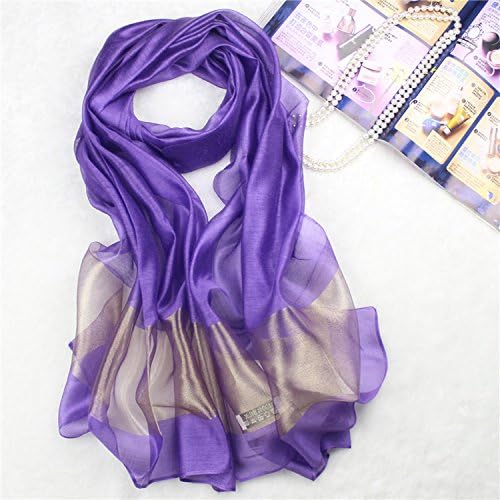 Mozambique Also Closely Napkins Solid Color Pure Color Mulberry Silk Scarf Closely Silk Gold Silk Scarf, Purple, Silk Golden Thread