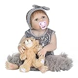 Material: está totalmente hecho de silicona suave. Ideal para acurrucarse, esta muñeca con cuerpo suave tiene características realistas.