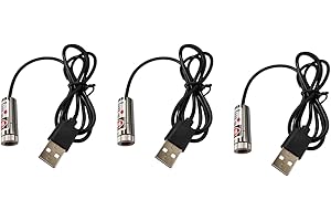 BEITESI Module laser à ligne rouge Module laser industriel foyer réglable Longueur de ligne 39 ″ Diamètre du connecteur USB 12 mm（line-3pack）