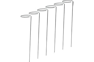 AIEX 6 Stück Pflanzenhalter, Stahlring, Halterung für Blumen, Rose, Tomaten, Lilien, Pfingstrose (40 cm)