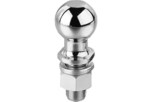 DYOUEN Boule d'attelage de remorque - 50 mm - Tête sphérique droite - Pour barre d'attelage jusqu'à 5 tonnes - Rallonge de tracteur (22 mm)