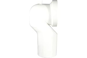 Ideal Standard - Multi Suites, Curva técnica para Inodoro, Conector Universal para desagües de Suelo de PVC, Blanco