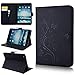 Produktbild SMART LEGEND iPad Mini Hülle, iPad Mini 2 Hülle, iPad Mini 3 Lederhülle Schmetterling Weinstock Premium Schutzhülle Wallet Case Schwarz Muster Design Etui Brieftasche Ledertasche Neu Zubehör im Bookstyle Cover Schale mit Ständer Standfunktion Etui Karten Slot und Magnetverschluss Flip Case