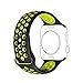 Produktbild Apple Watch Armband, Sanday Weichen Silikon Sport Replacement Wrist Band Uhrenarmband für Apple Watch Nike+,Series 1/Series 2,42MM M/L Black&Volt